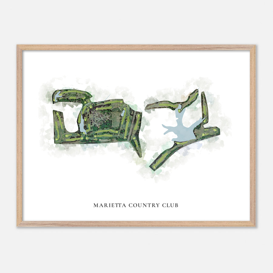 Print of Marietta Country Club Classic Map