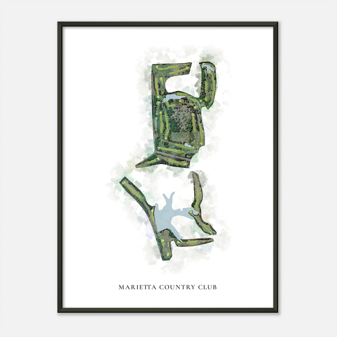 Print of Marietta Country Club Classic Map