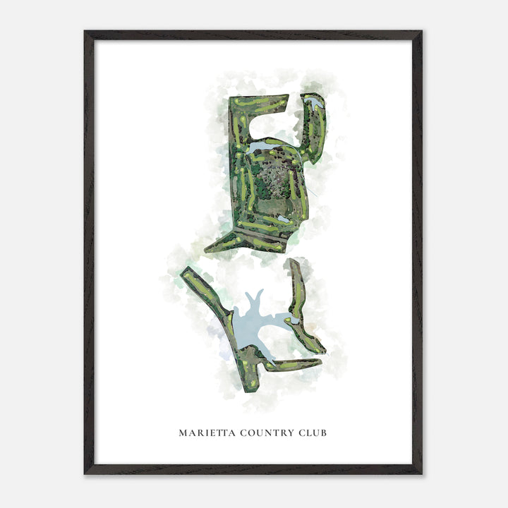 Print of Marietta Country Club Classic Map