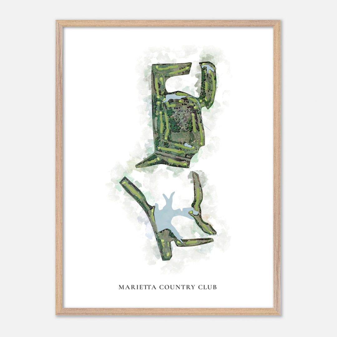 Print of Marietta Country Club Classic Map