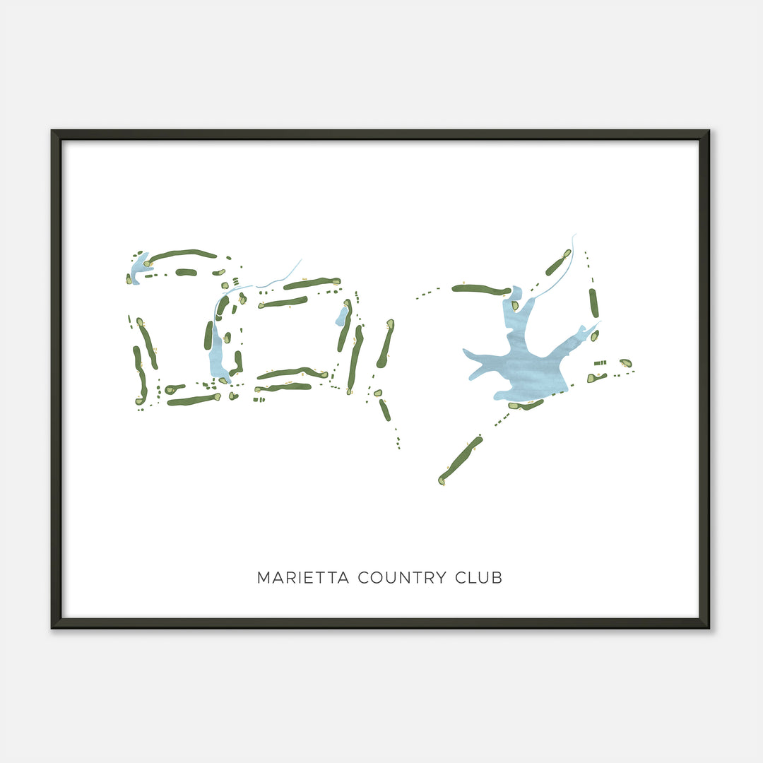 Print of Marietta Country Club Modern Map