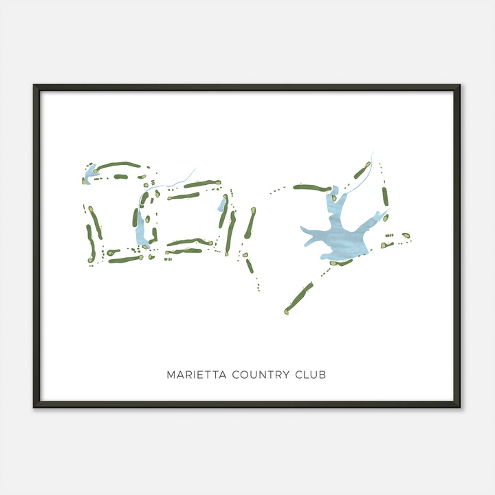 Print of Marietta Country Club Modern Map