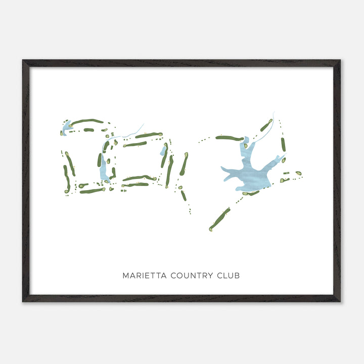 Print of Marietta Country Club Modern Map