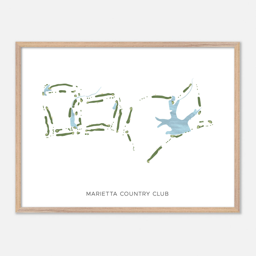 Print of Marietta Country Club Modern Map