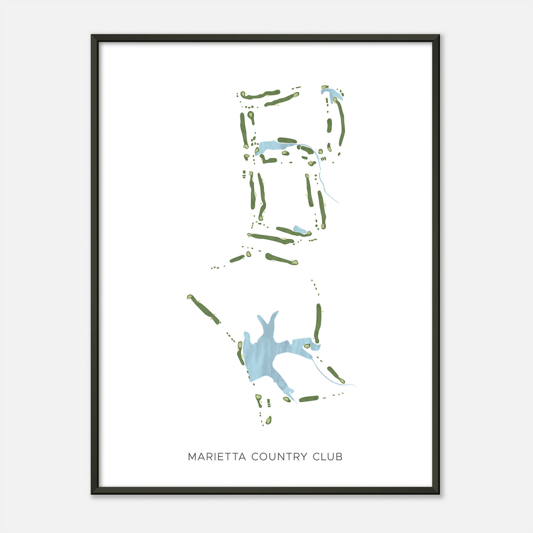 Print of Marietta Country Club Modern Map
