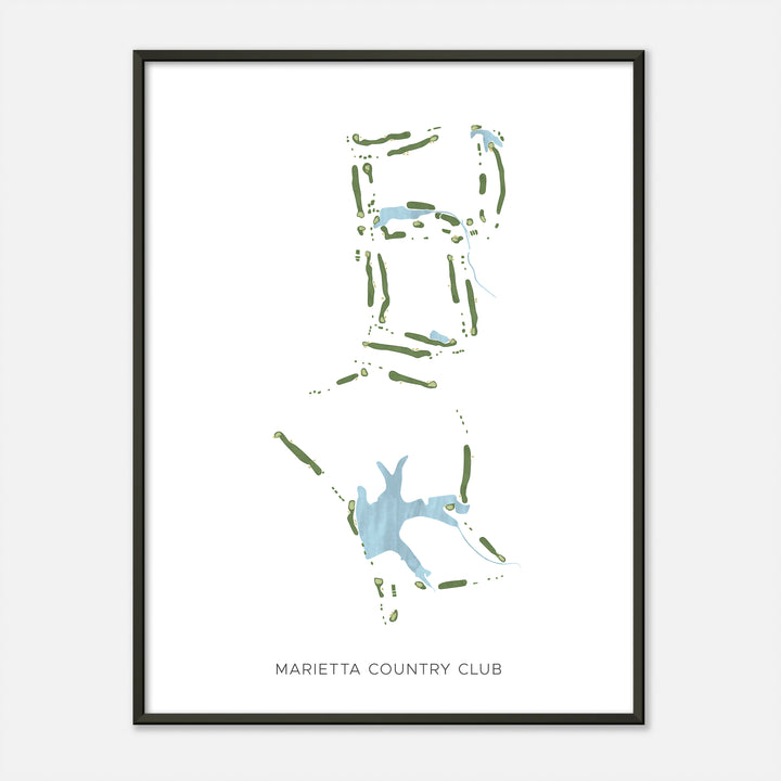 Print of Marietta Country Club Modern Map