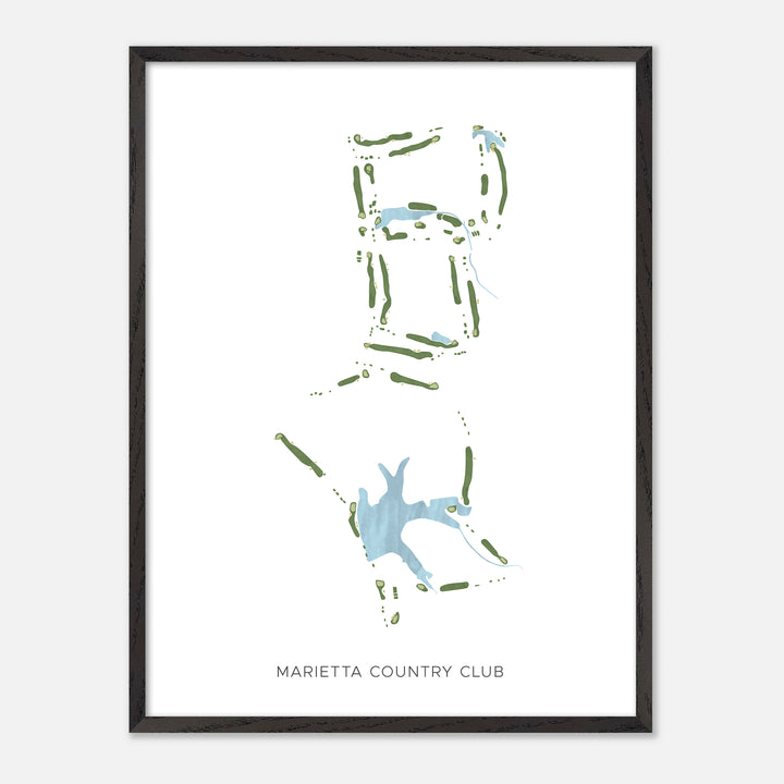Print of Marietta Country Club Modern Map