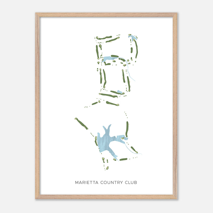 Print of Marietta Country Club Modern Map