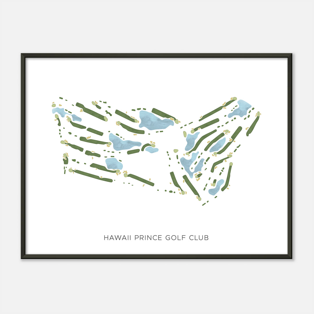 Print of Hawaii Prince Golf Club Modern Map
