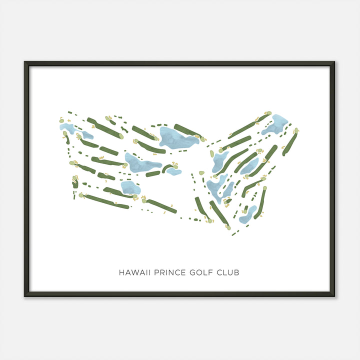 Print of Hawaii Prince Golf Club Modern Map
