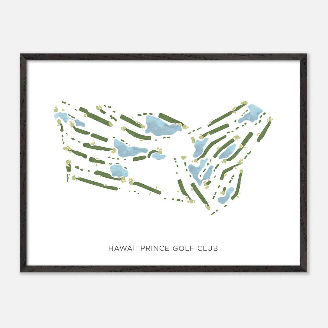 Print of Hawaii Prince Golf Club Modern Map