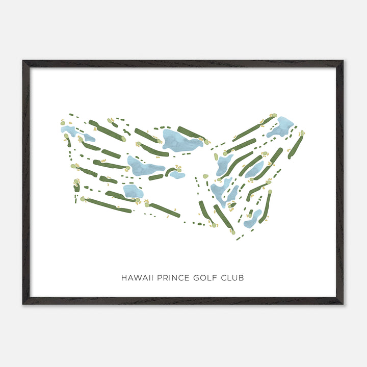 Print of Hawaii Prince Golf Club Modern Map