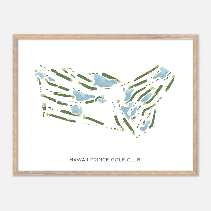 Print of Hawaii Prince Golf Club Modern Map