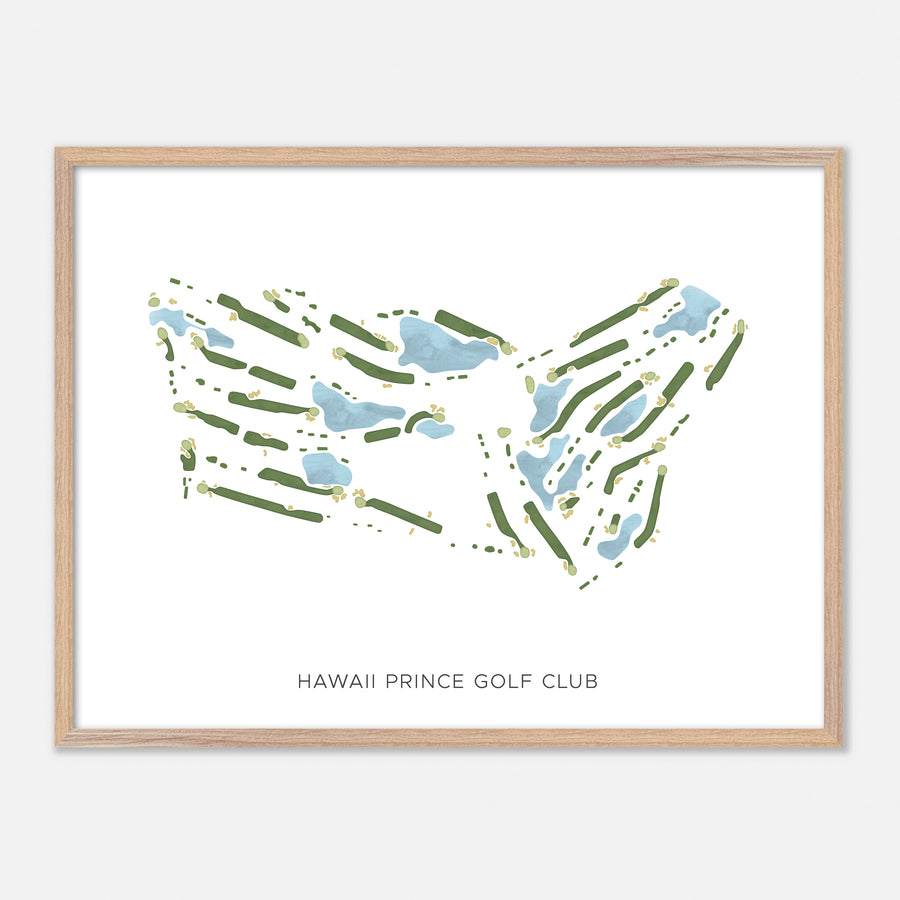 Print of Hawaii Prince Golf Club Modern Map