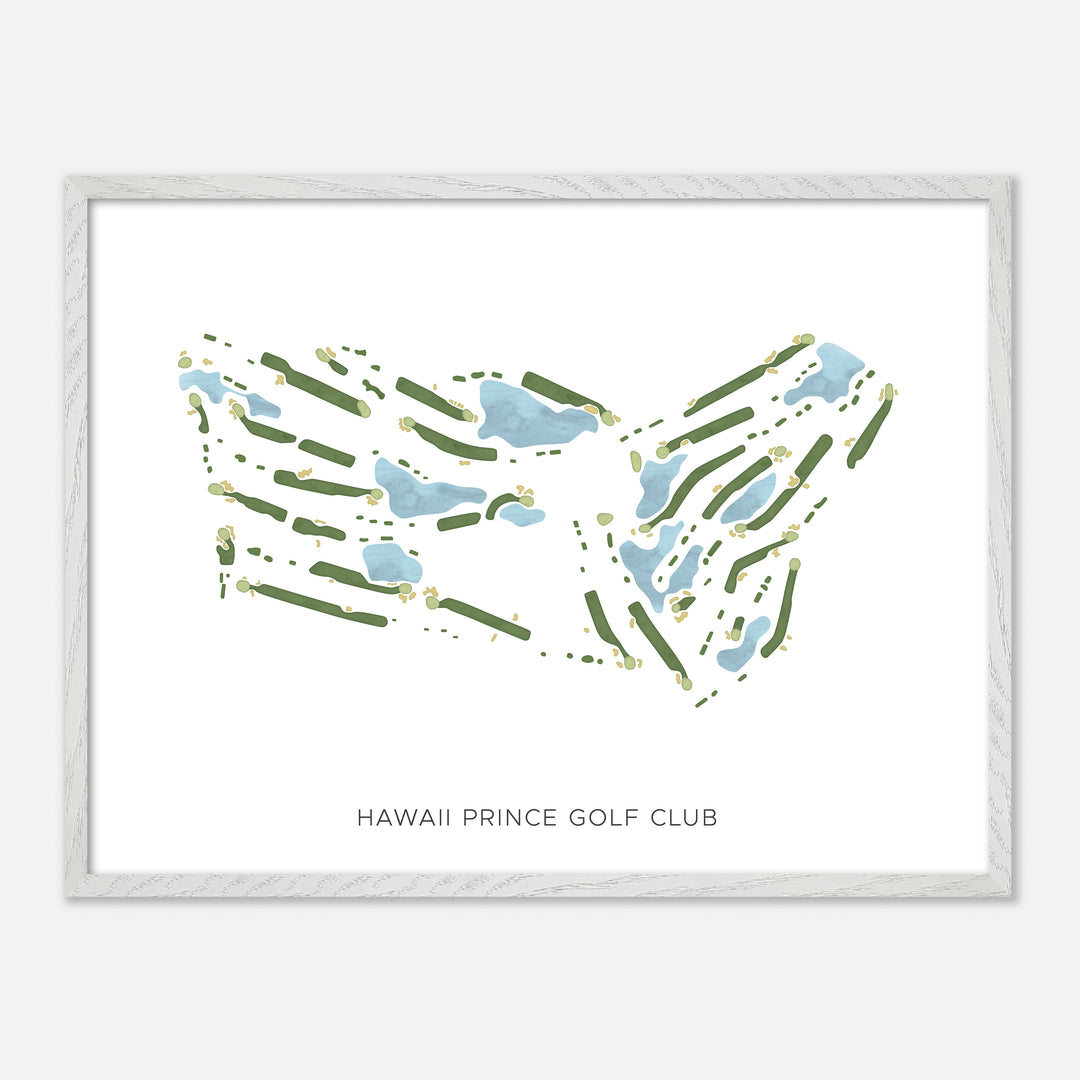 Print of Hawaii Prince Golf Club Modern Map