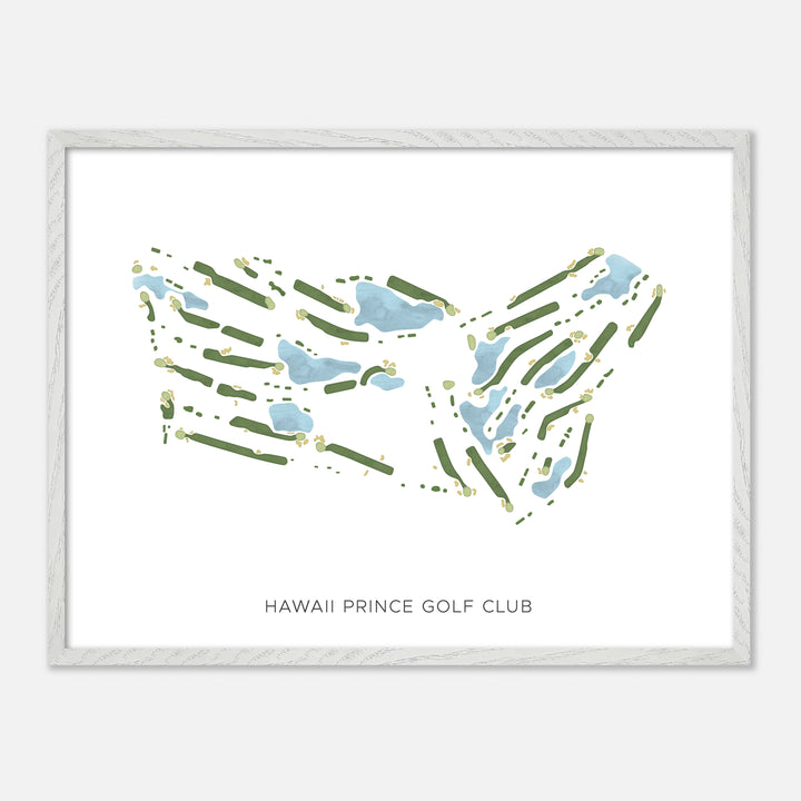 Print of Hawaii Prince Golf Club Modern Map
