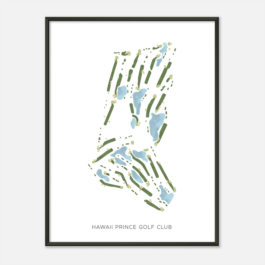 Print of Hawaii Prince Golf Club Modern Map
