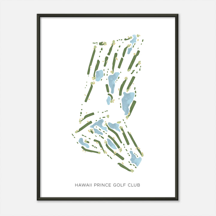 Print of Hawaii Prince Golf Club Modern Map