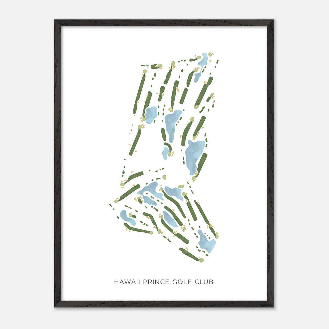 Print of Hawaii Prince Golf Club Modern Map