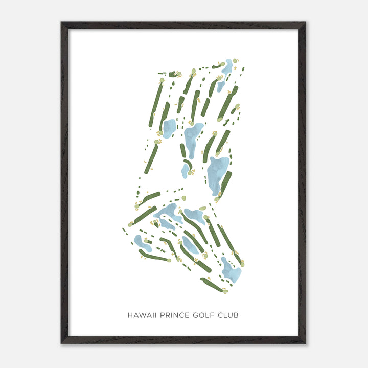 Print of Hawaii Prince Golf Club Modern Map
