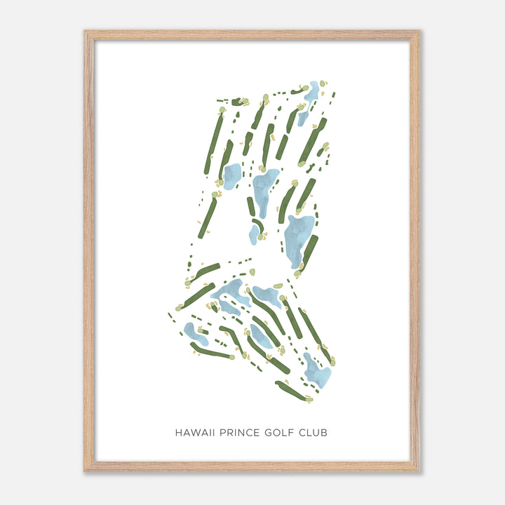 Print of Hawaii Prince Golf Club Modern Map