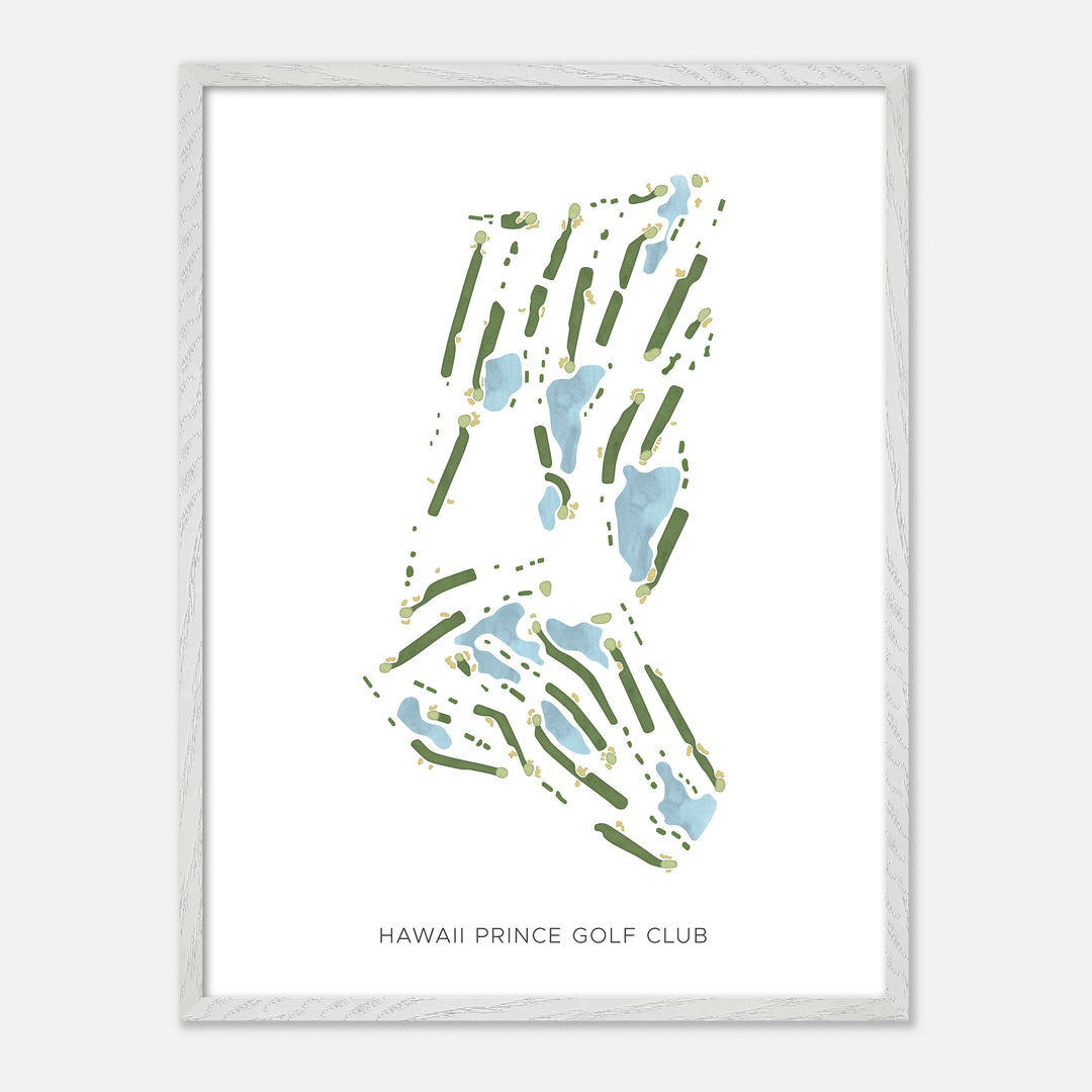 Print of Hawaii Prince Golf Club Modern Map
