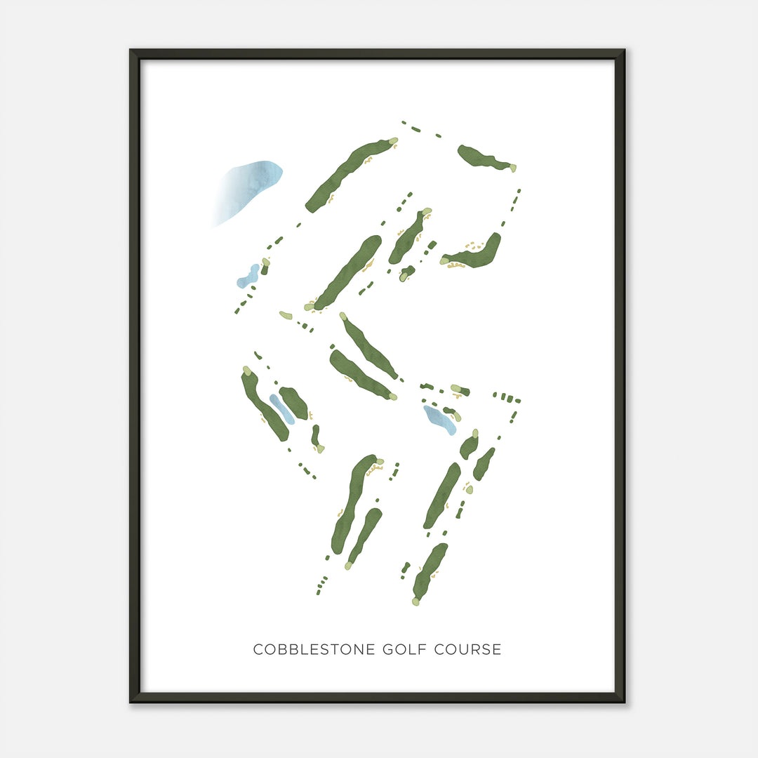 Print of Cobblestone Golf Course Modern Map