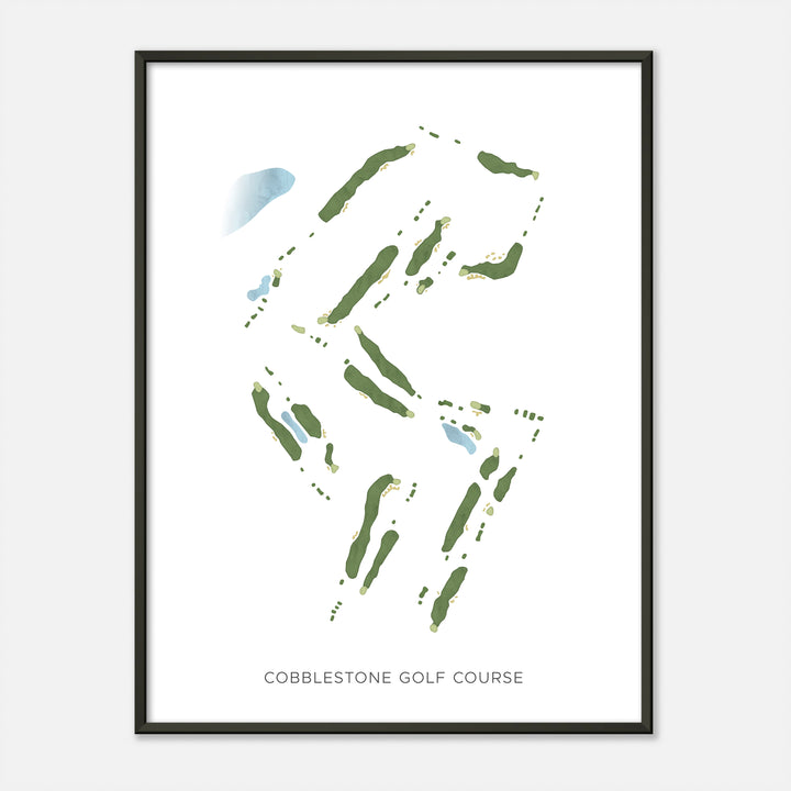 Print of Cobblestone Golf Course Modern Map