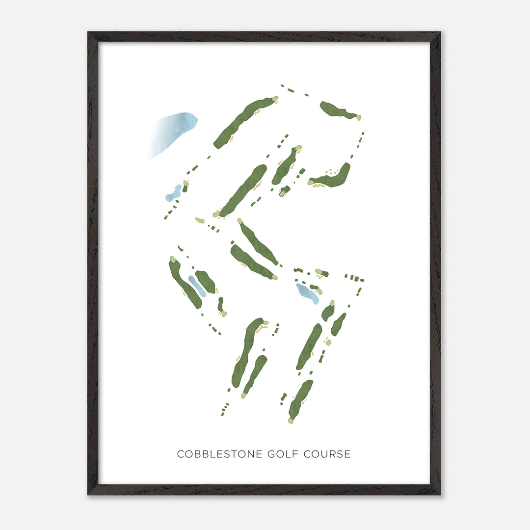 Print of Cobblestone Golf Course Modern Map