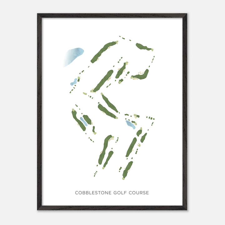 Print of Cobblestone Golf Course Modern Map