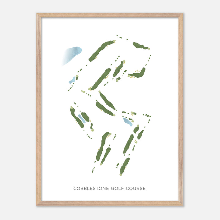 Print of Cobblestone Golf Course Modern Map