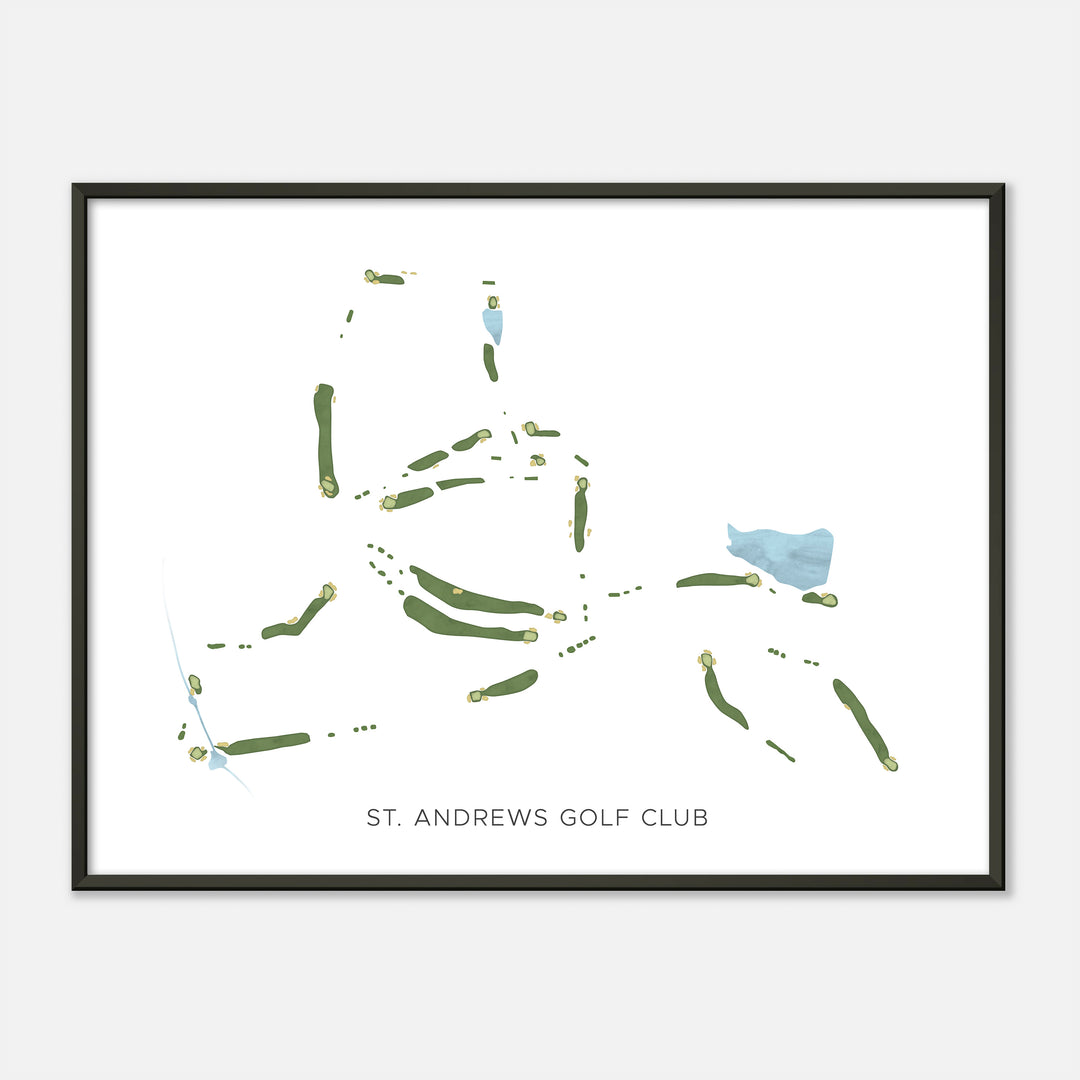 Print of St. Andrews Golf Club Modern Map