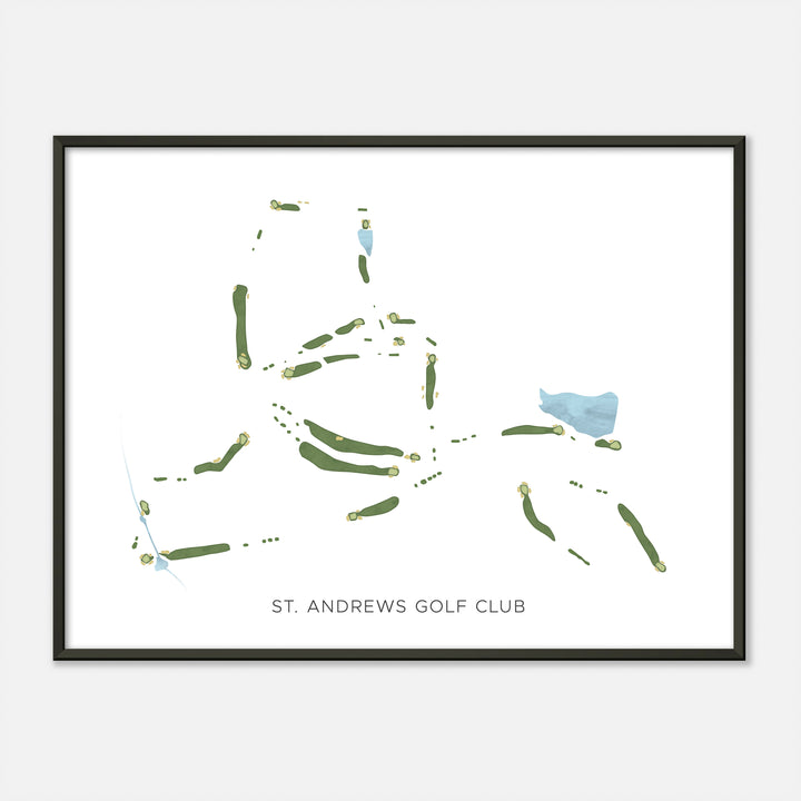 Print of St. Andrews Golf Club Modern Map