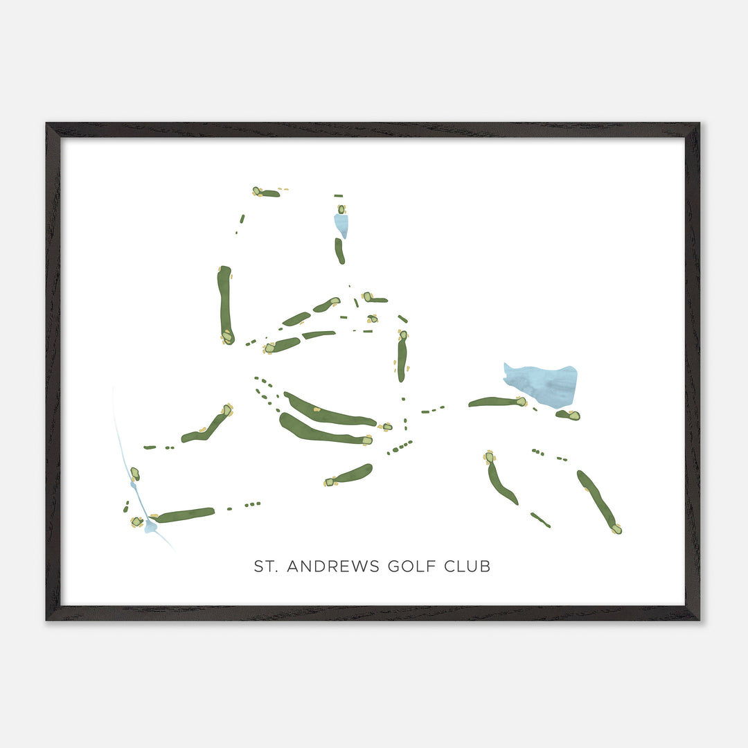Print of St. Andrews Golf Club Modern Map