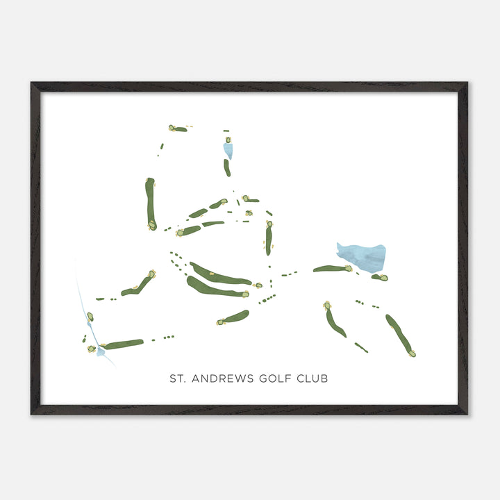 Print of St. Andrews Golf Club Modern Map