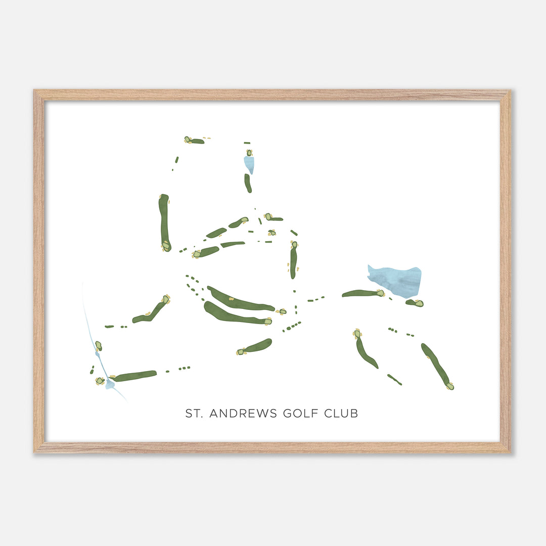 Print of St. Andrews Golf Club Modern Map