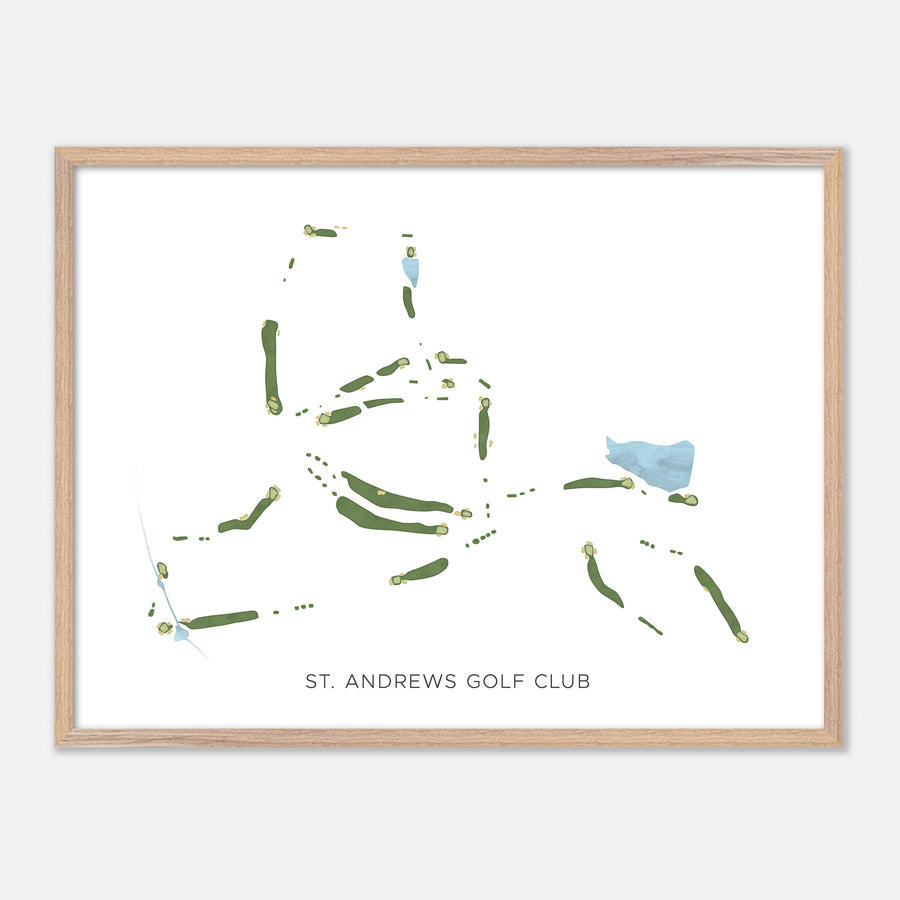Print of St. Andrews Golf Club Modern Map