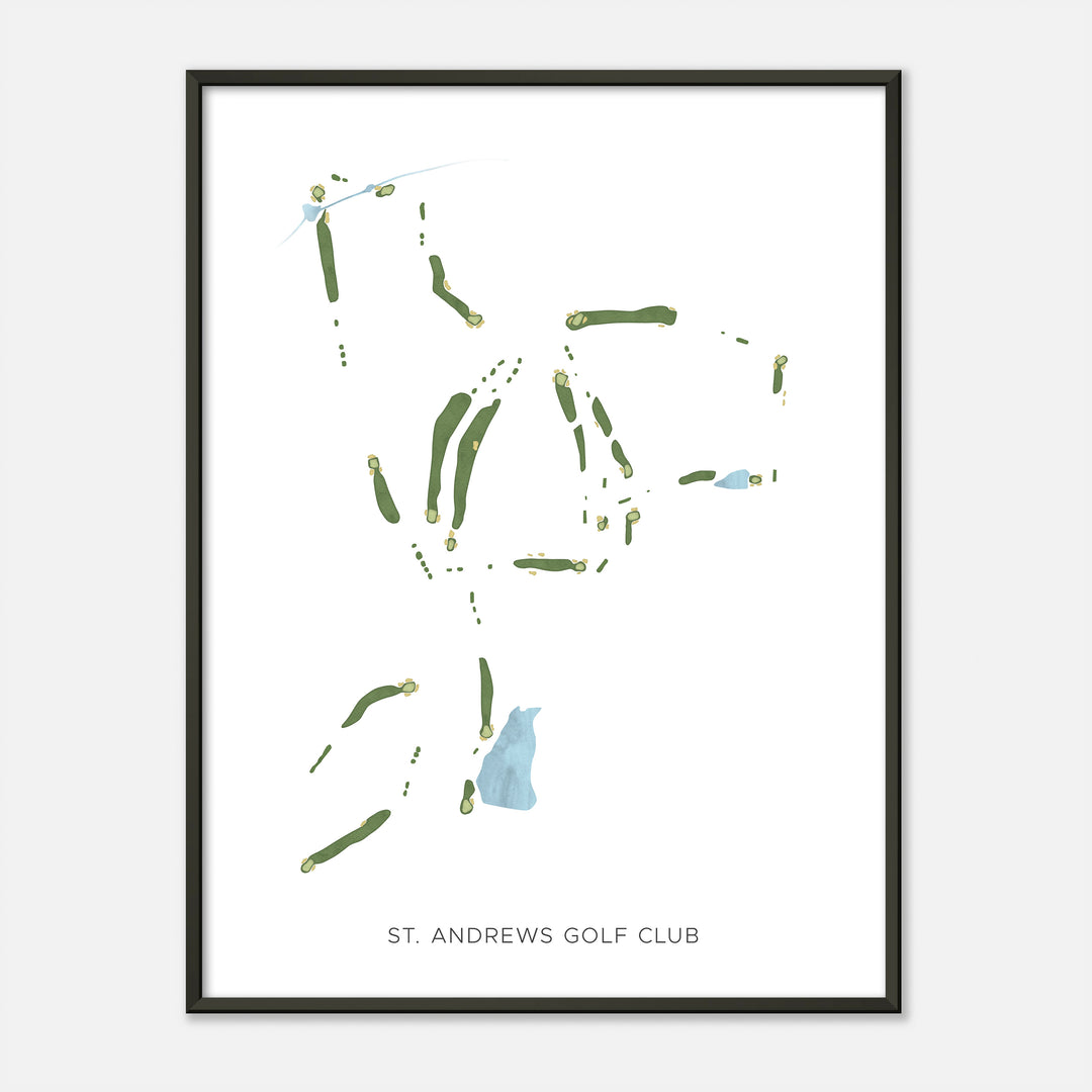 Print of St. Andrews Golf Club Modern Map