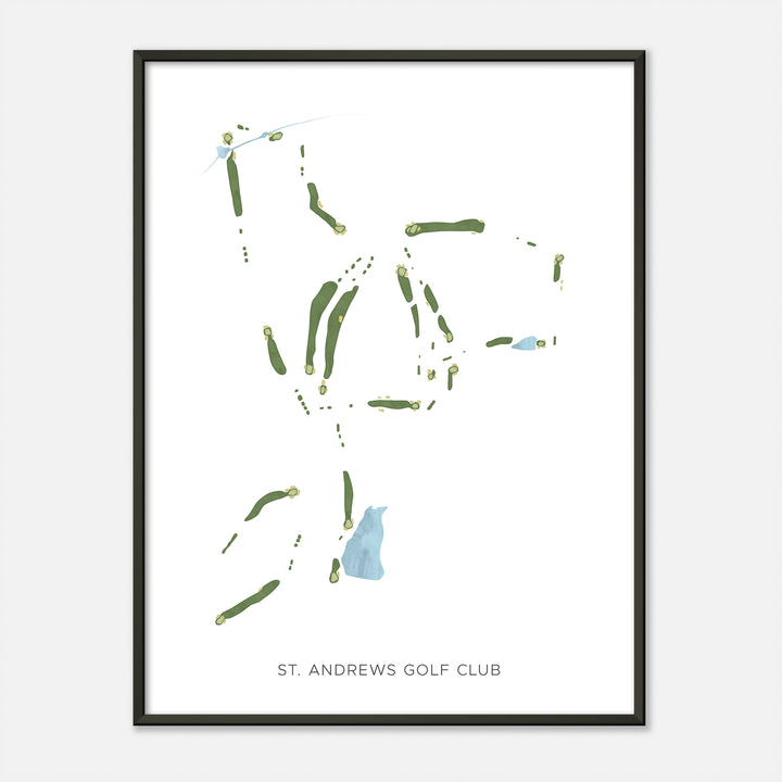 Print of St. Andrews Golf Club Modern Map