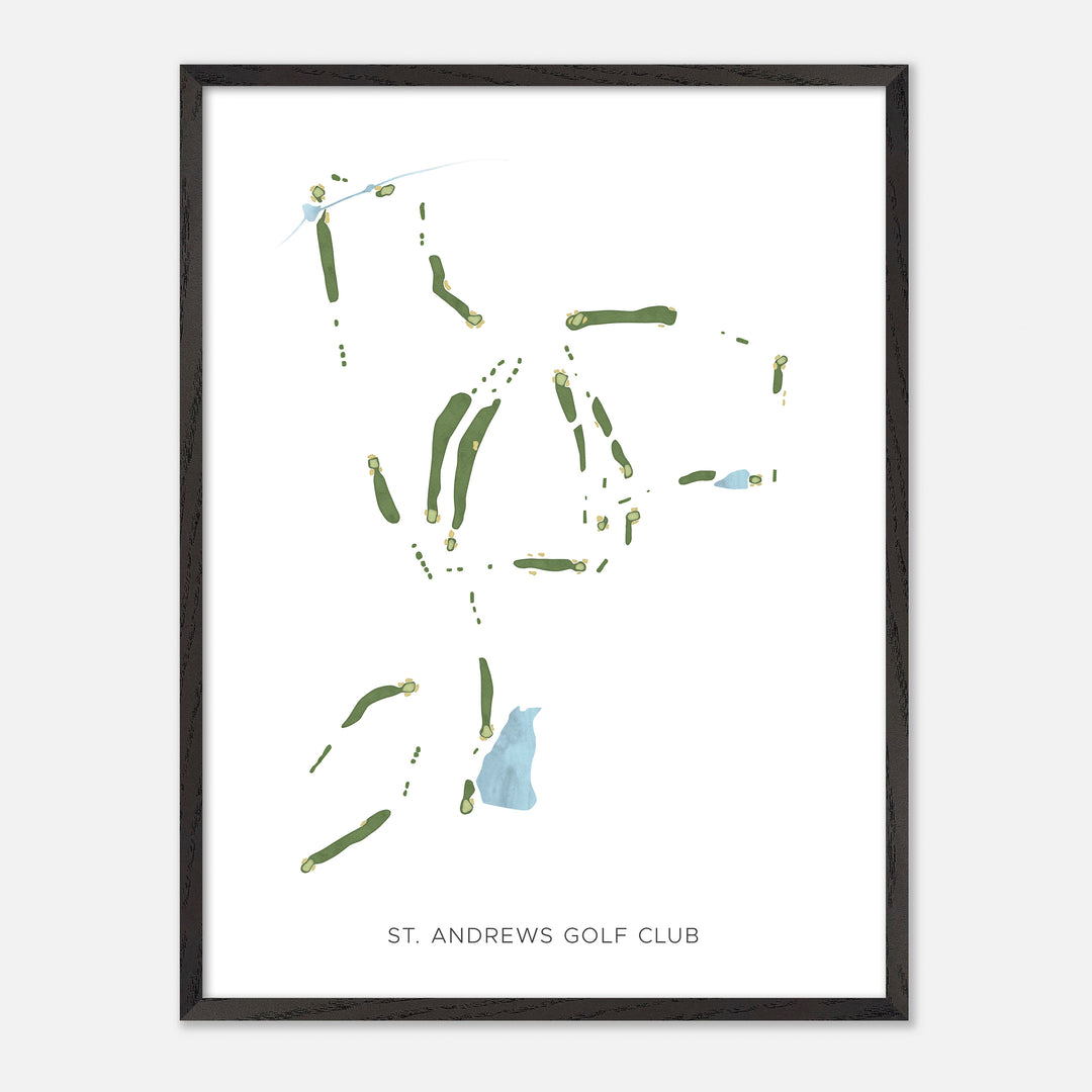 Print of St. Andrews Golf Club Modern Map