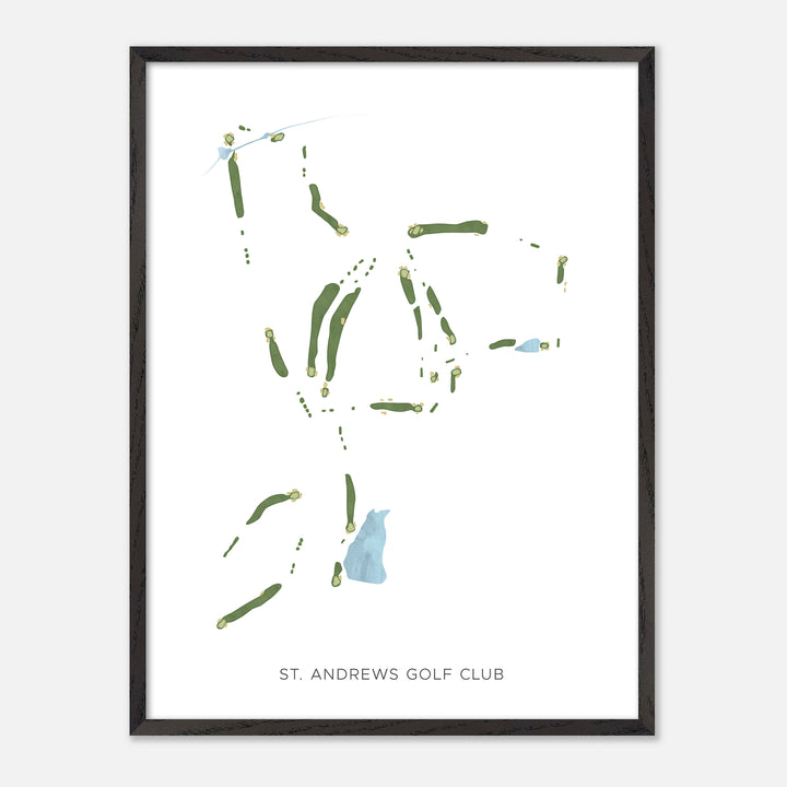 Print of St. Andrews Golf Club Modern Map