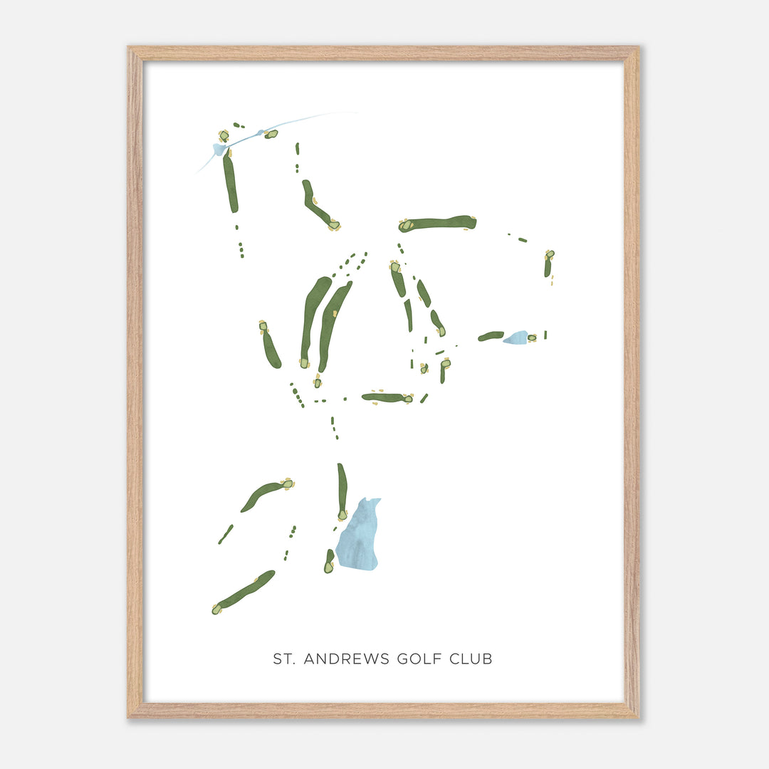 Print of St. Andrews Golf Club Modern Map