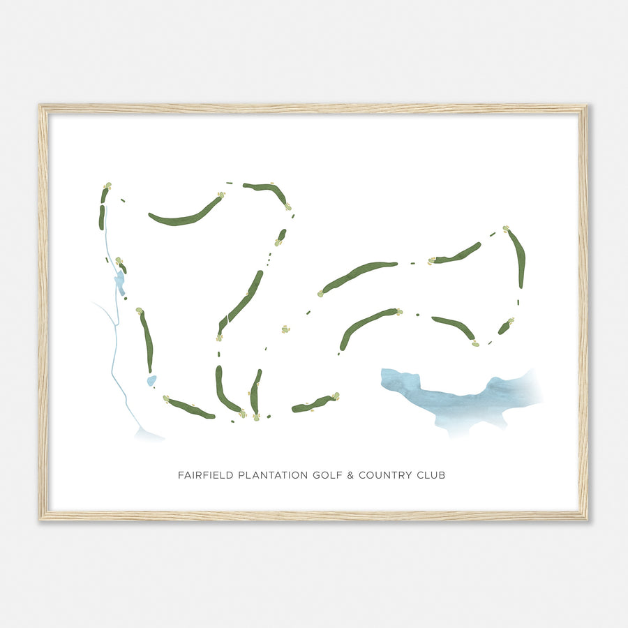 Print of Fairfield Plantation Golf & Country Club Modern Map