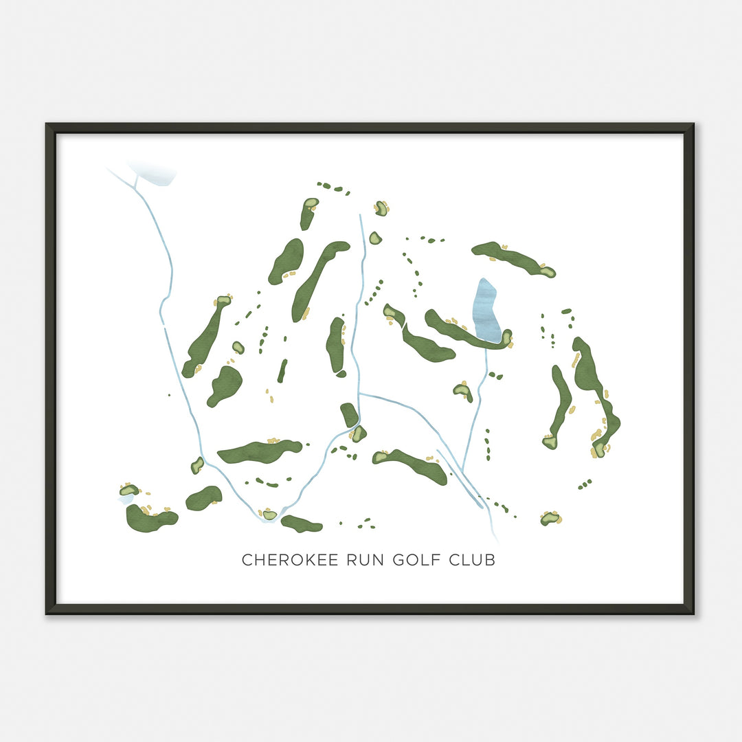 Print of Cherokee Run Golf Club Modern Map