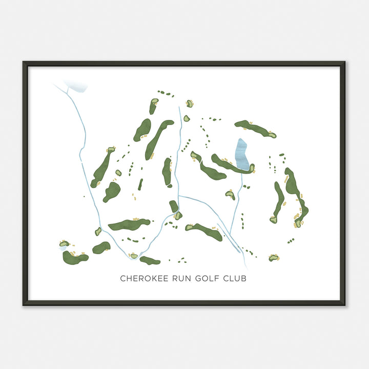 Print of Cherokee Run Golf Club Modern Map