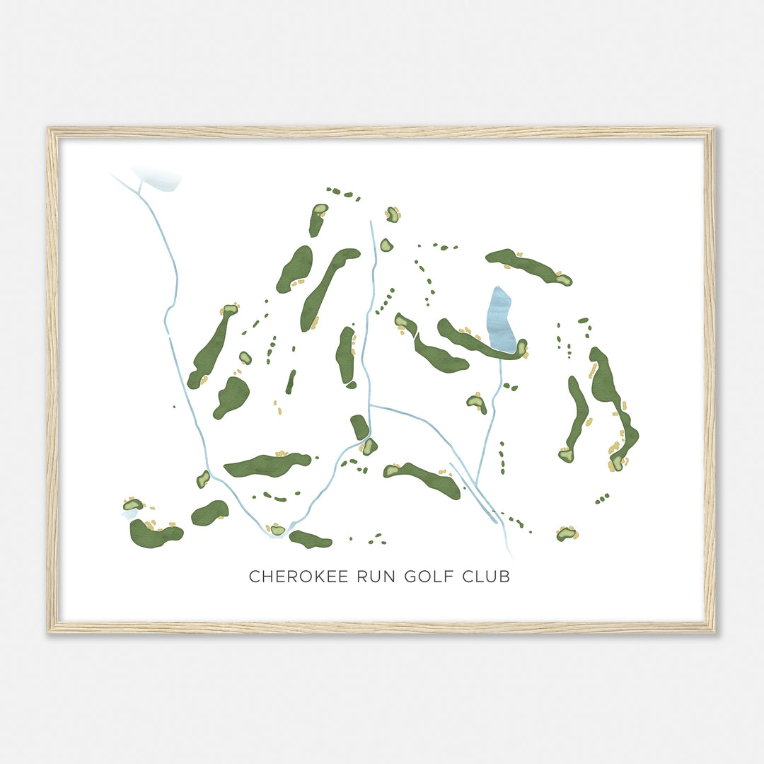Print of Cherokee Run Golf Club Modern Map