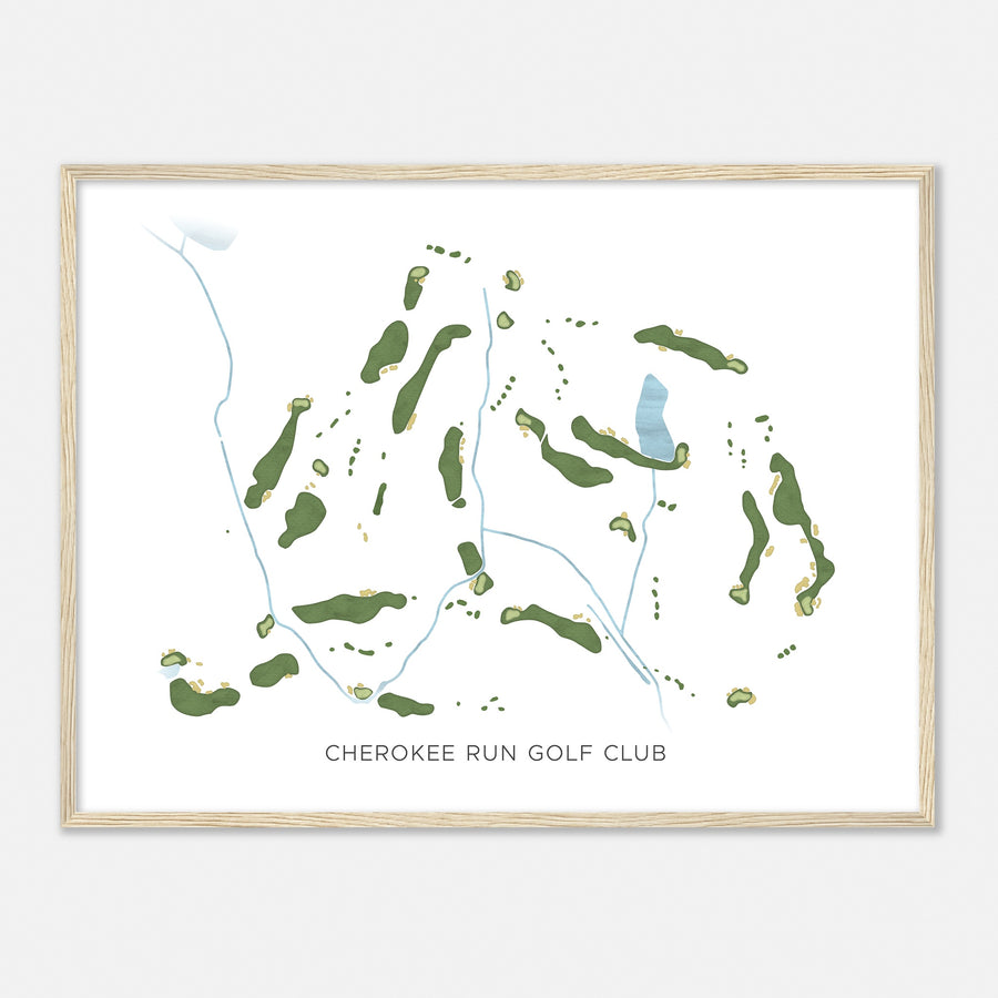 Print of Cherokee Run Golf Club Modern Map