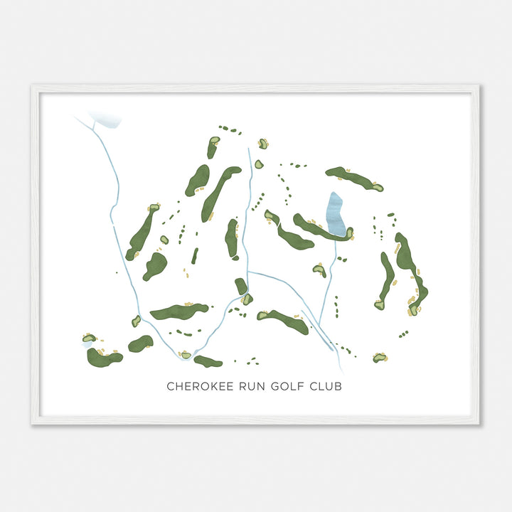 Print of Cherokee Run Golf Club Modern Map