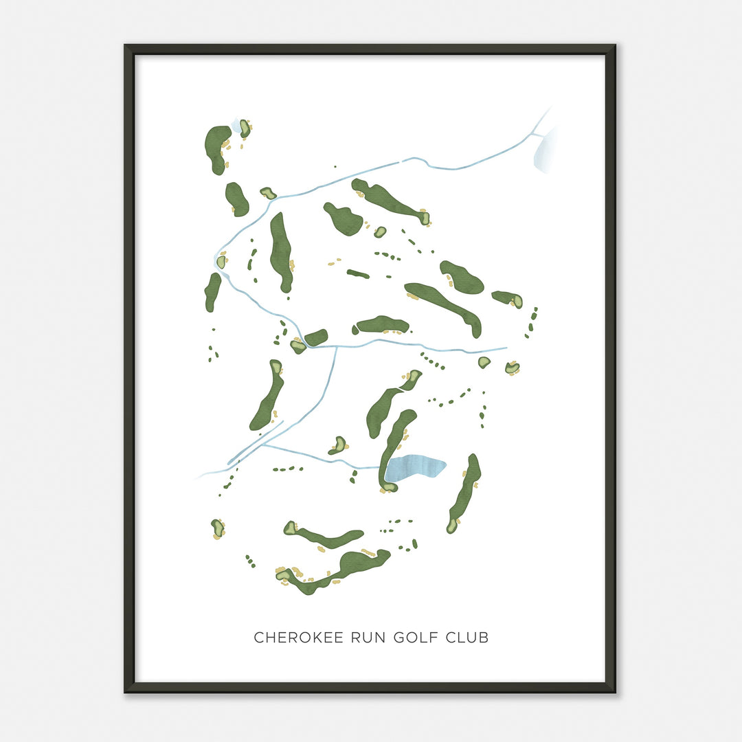 Print of Cherokee Run Golf Club Modern Map