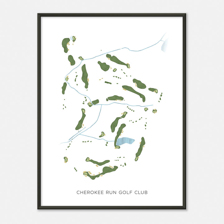 Print of Cherokee Run Golf Club Modern Map